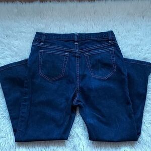 Calvin Klein Women's Sz 8 Jeans Tapered Ankle Dark Wash High Rise Denim Blue